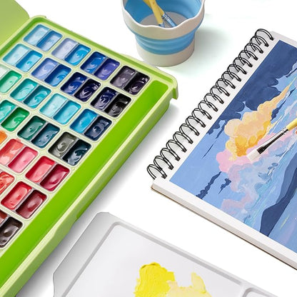RESERVA - HIMI Juego de pintura gouache de dos cápsulas de gelatina, 72 colores 12g, diseño de cápsula de gelatina, pintura no tóxica para lienzo y papel, suministros de arte para profesionales (72 colores)