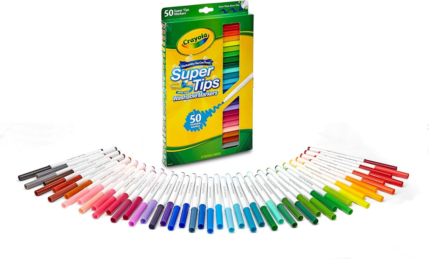 Crayola Marcadores lavables Super Tips 50