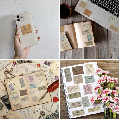 60 calcomanías motivacionales de estilo retro no repetitivo, estilo máquina de escribir, calcomanías inspiradoras vintage para diario, palabras famosas, álbumes de recortes para planificador KEEPLIVINGFASTER