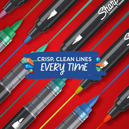 SHARPIE Marcadores creativos, marcadores acrílicos a base de agua, punta de pincel, colores surtidos, 12 unidades KEEPLIVINGFASTER