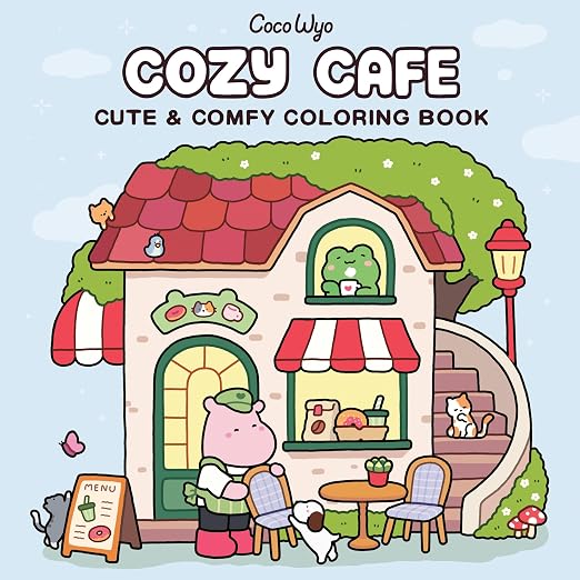 Cozy Cafe: Coloring Book for Adults and Kids (Cozy Spaces Coloring)