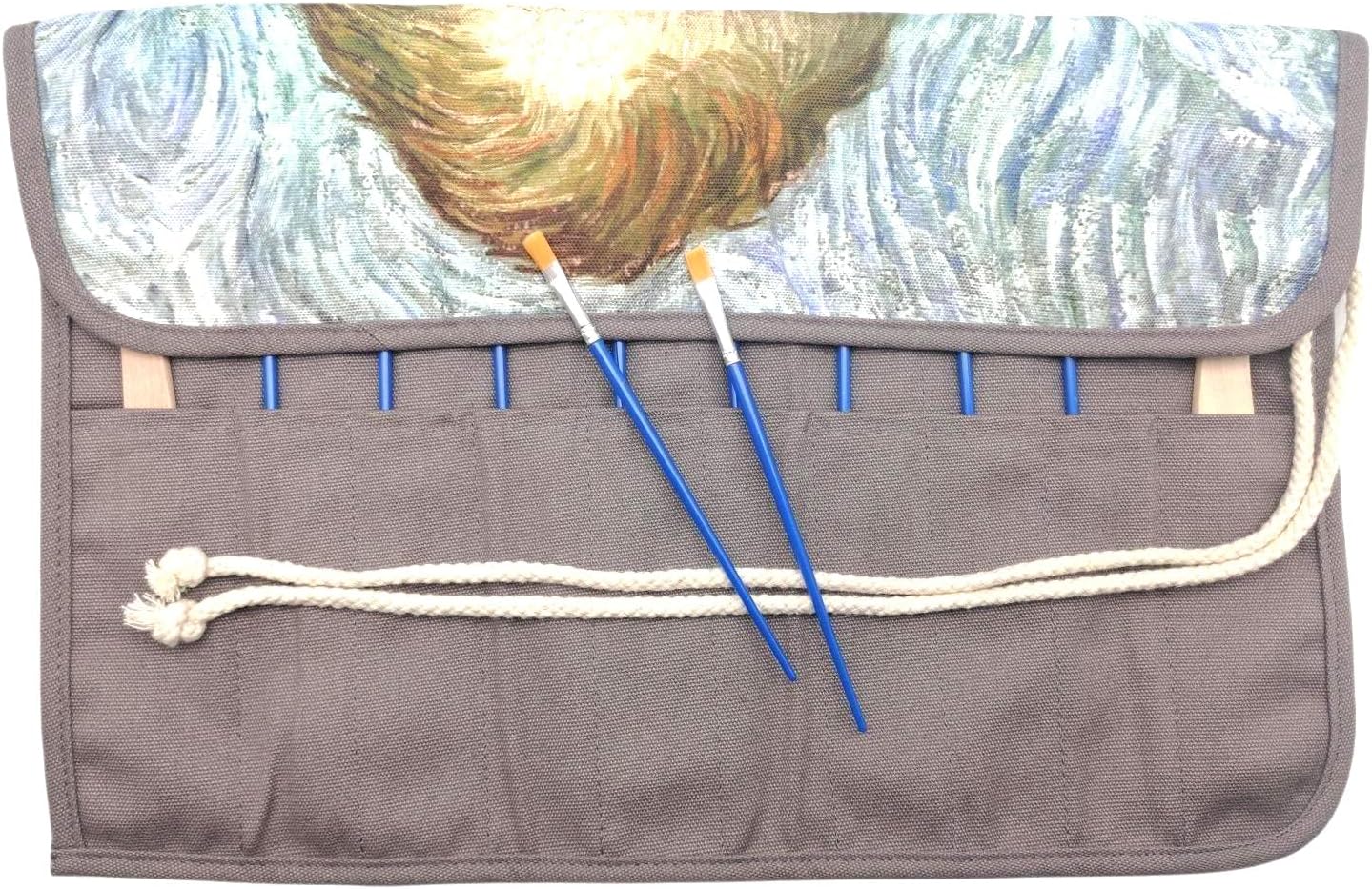 ESTUCHE para pinceles de pintura, pinceles de pintura para artistas y organizador de almacenamiento, bolsa enrollable, protege los pinceles de acuarela de aceite acrílico
