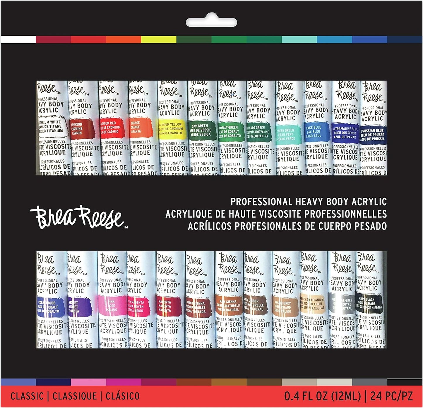 Brea Reese - Juego de pintura acrílica (24 unidades), diseño clásico KEEPLIVINGFASTER