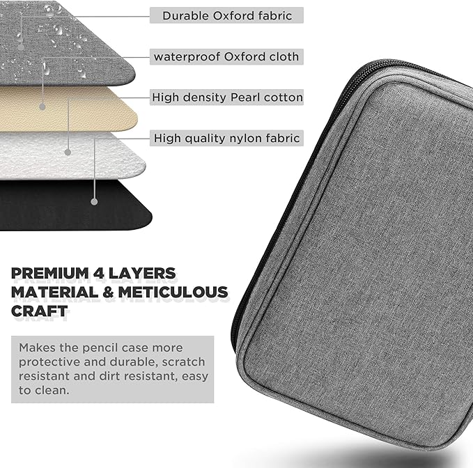 Cartuchera de gran capacidad para marcadores, lápices, lapiceras, papeles y sobres de carta, portador para billetera, diario, secundaria, oficina, universidad, estudiante, niña, mujer, adulto, adolescente