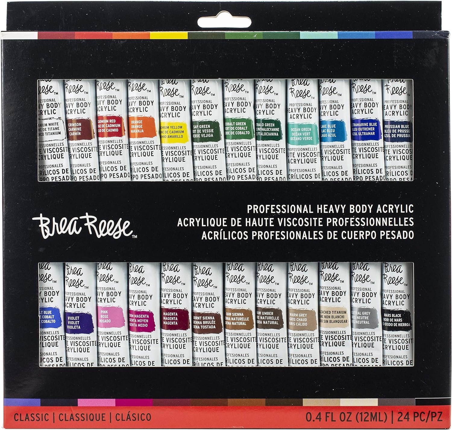 Brea Reese - Juego de pintura acrílica (24 unidades), diseño clásico KEEPLIVINGFASTER