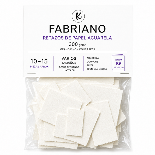 Fabriano Acuarela 300g – Pack de retazos