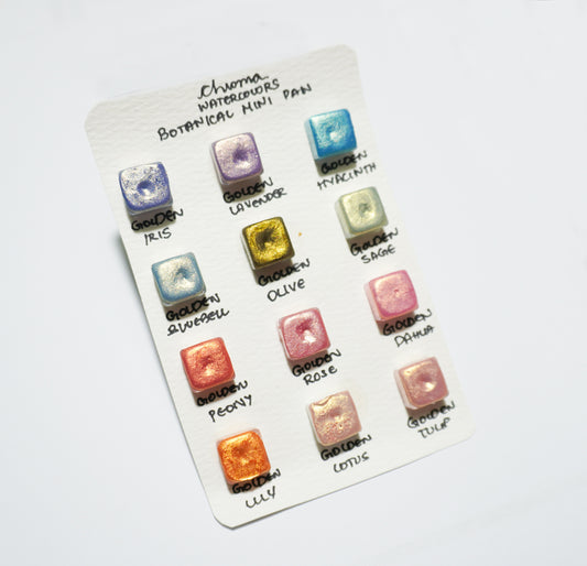 Acuarelas Artesanales:  Botanical Set Mini Pans- Chroma Watercolors KEEPLIVINGFASTER