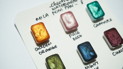 Acuarelas Artesanales: Mica 3 Mini Pans- Chroma Watercolors KEEPLIVINGFASTER