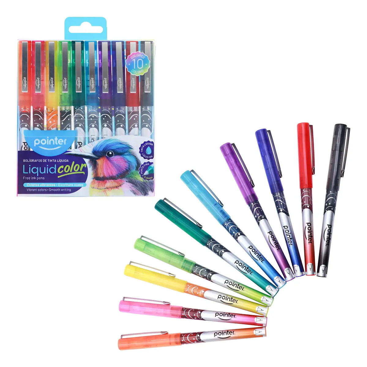 Boligrafo De Tinta Liquida Pointer® 10 Piezas