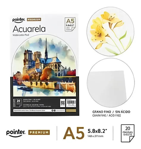 Pointer - Papel Acuarela A5