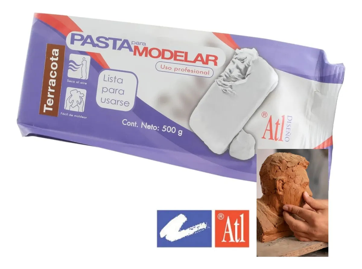 ATL - Pasta para Modelar Secado al aire 500 gr Terracota