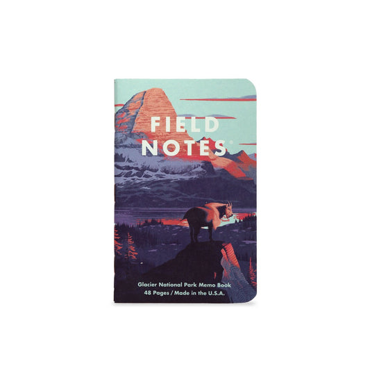 Field Notes: National Parks Series Libreta de Papel Cuadriculado- 3.5 x 5.5 Pulgadas - Glacier National Park by Laurent Durieux