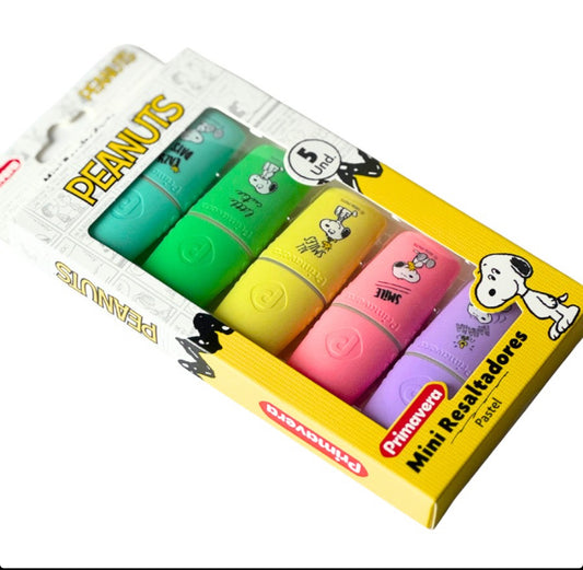 Mini resaltadores color pastel - Snoopy