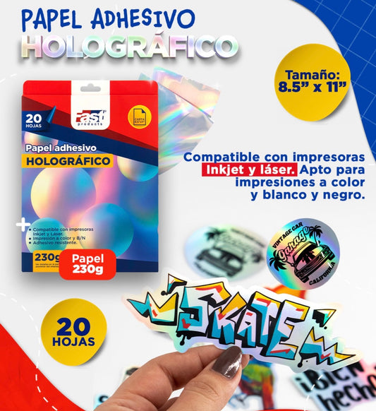 Papel Adhesivo - Holográfico