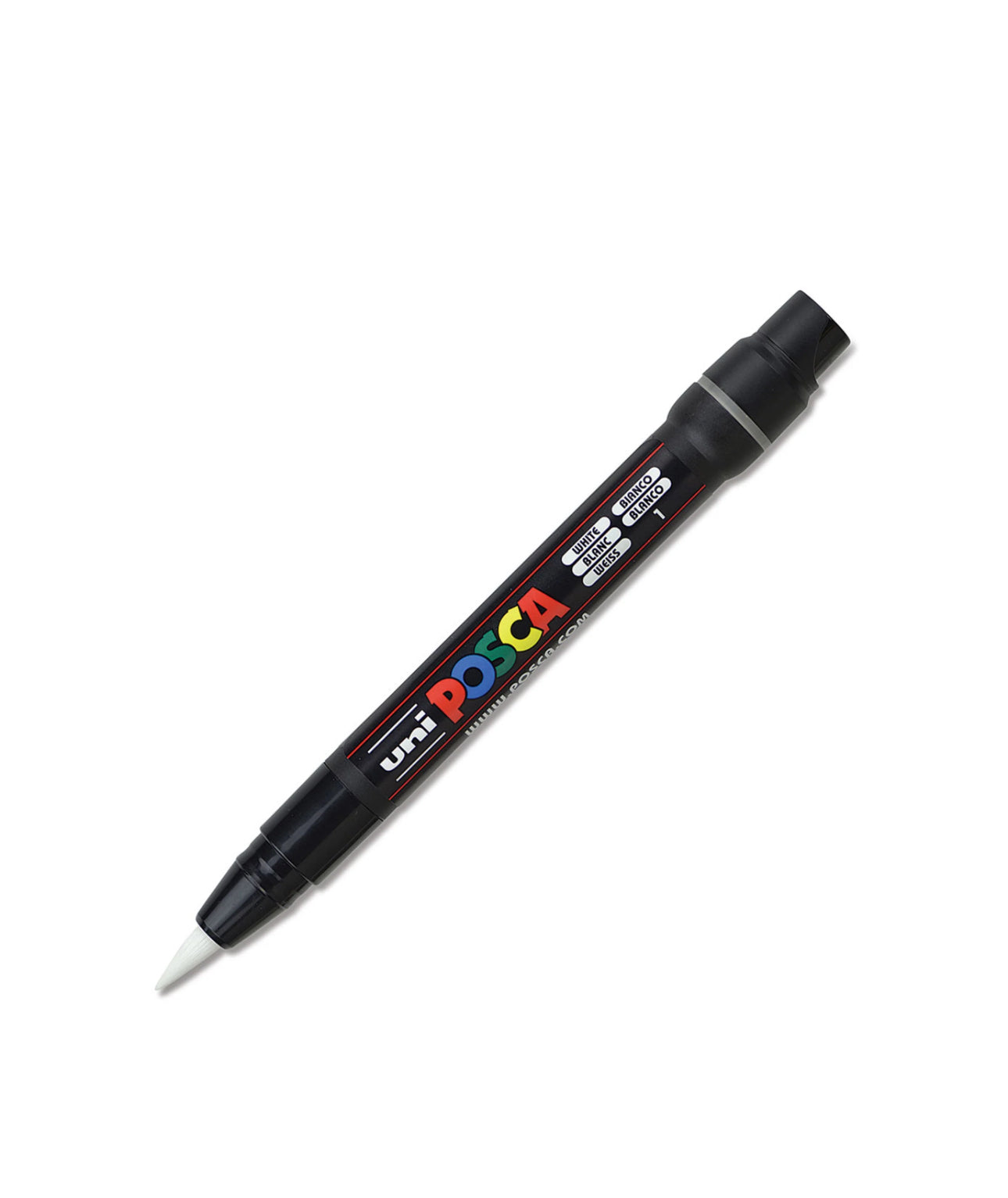 Marcador de pintura con punta de pincel Uni-POSCA PCF-350 White