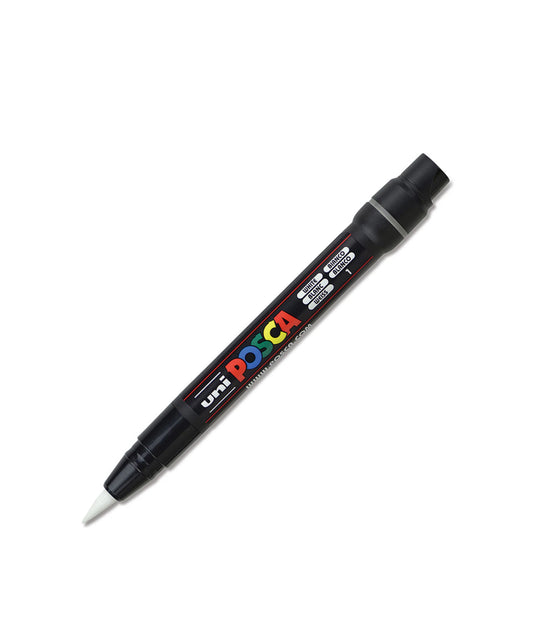 Marcador de pintura con punta de pincel Uni-POSCA PCF-350 White
