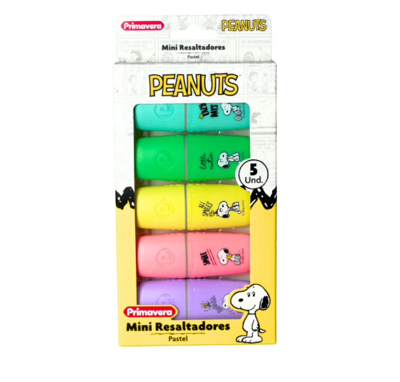 Mini resaltadores color pastel - Snoopy