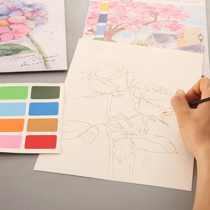 Encuentro con flores – Kit de pintura con acuarela