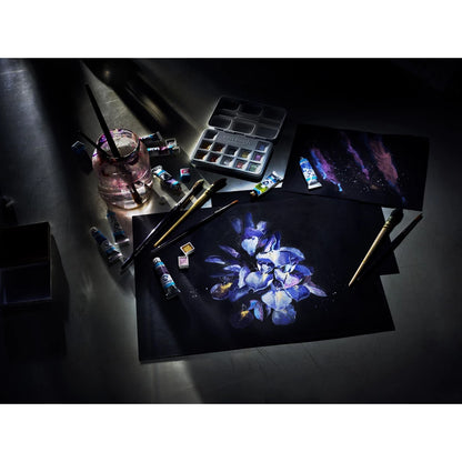 Papel acuarela negro,  Van Gogh 12 hojas A4 KEEPLIVINGFASTER