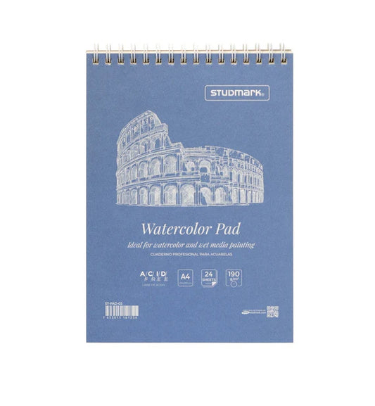 Studmark - Watercolor Pad A4 - 190gramos 24 hojas