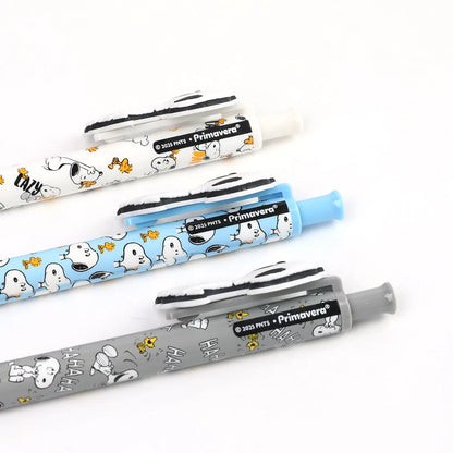 Set de Bolígrafos + Rubber Snoopy X 3