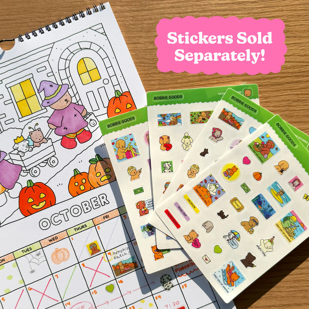 Bobbie Goods - Coloring Calendar con stickers