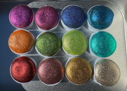 Acuarelas Artesanales: 12 Botones Holocromados - Chroma Watercolors KEEPLIVINGFASTER
