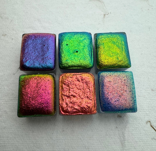 Acuarelas Artesanales: Bewitched Set de 6 en Media Pastilla- Chroma Watercolors KEEPLIVINGFASTER