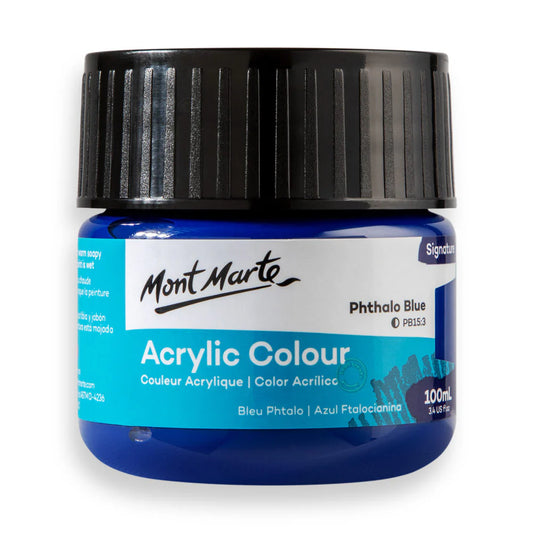 Pintura acrílica Signature de 100 ml (3,4 onzas líquidas estadounidenses) - Phthalo Blue