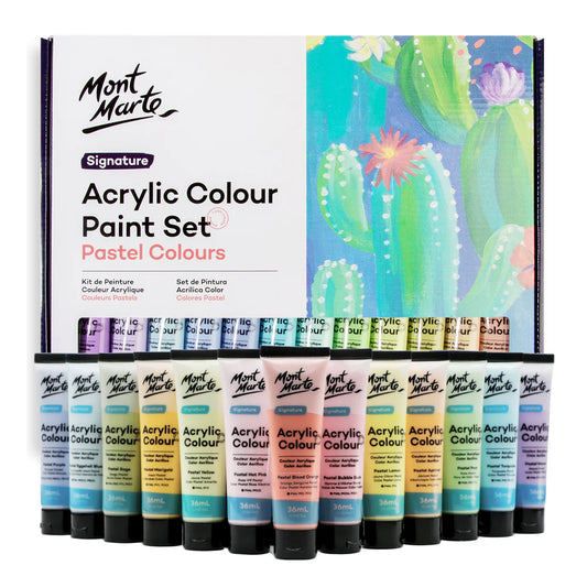 Mont Marte Set de pintura acrílica pastel Signature, 24 unidades x 36 ml