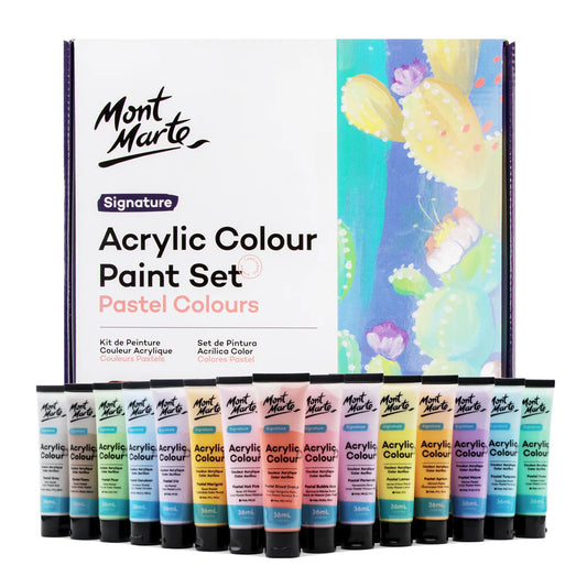 Mont Marte Set de pintura acrílica pastel Signature, 36 unidades x 36 ml