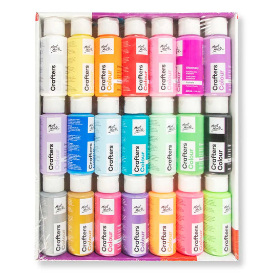 Mont Marte Set de pintura Crafters Colour Discovery, 21 piezas x 60 ml