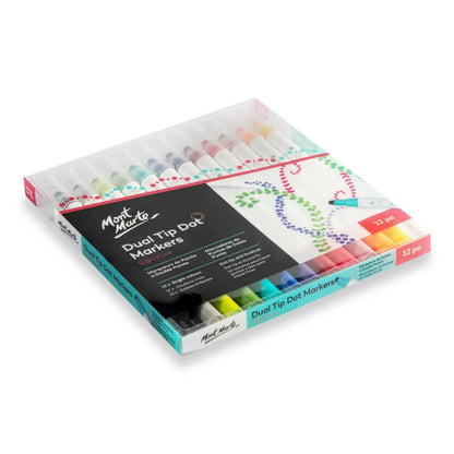 Mont Marte - Marcadores de puntos de doble punta Signature, 12 unidades