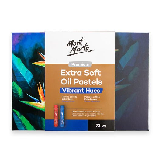 Mont Marte - Crayón Pastel al óleo extra suaves en tonos vibrantes premium, 72 piezas