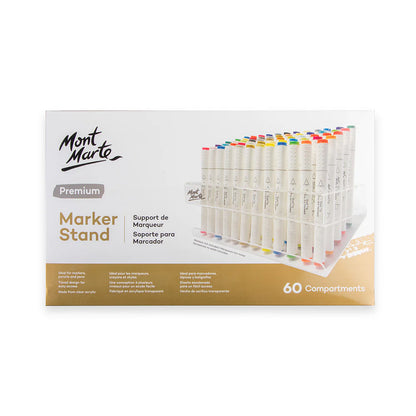 Mont Marte - Soporte para marcadores Premium con 60 compartimentos