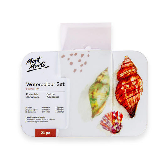 Mont Marte - Set de acuarela premium de 21 piezas