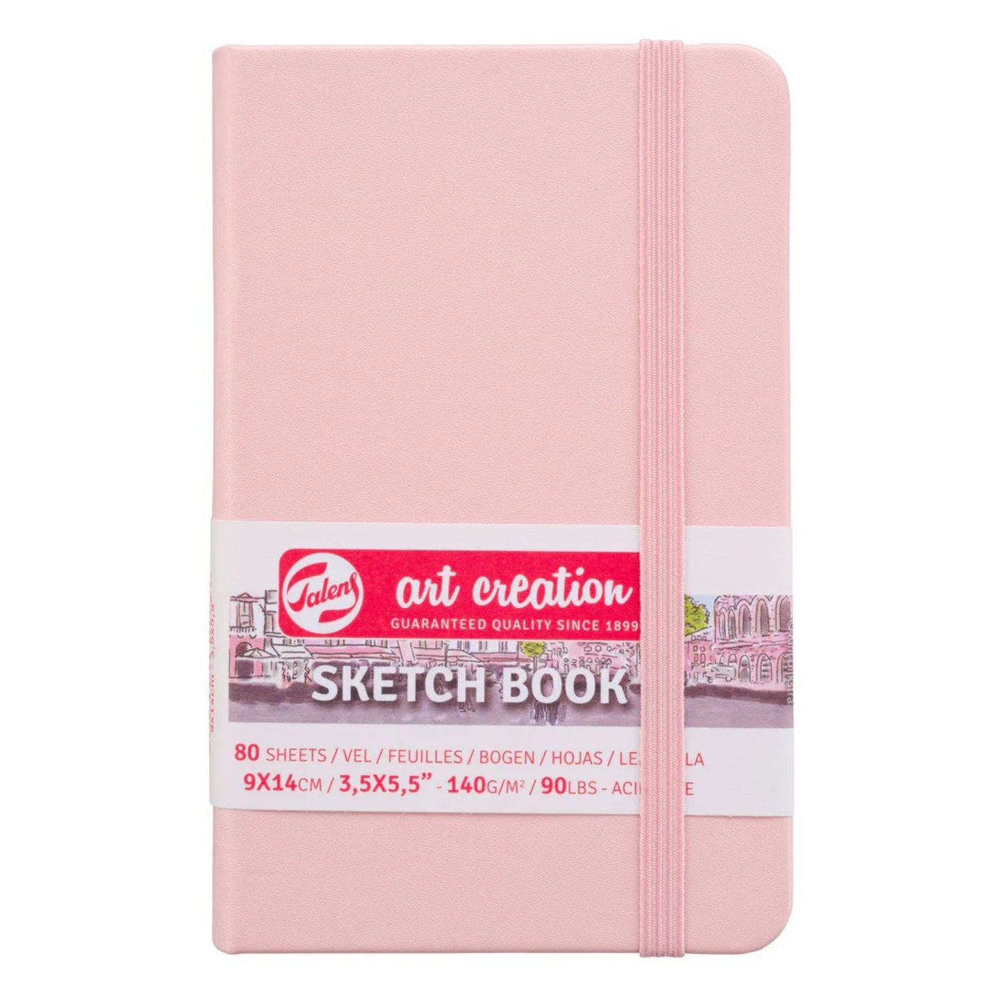 Talens Art Creation - Cuaderno de bocetos 80 hojas, 3.5 in x 5.5 in, Rosa pastel