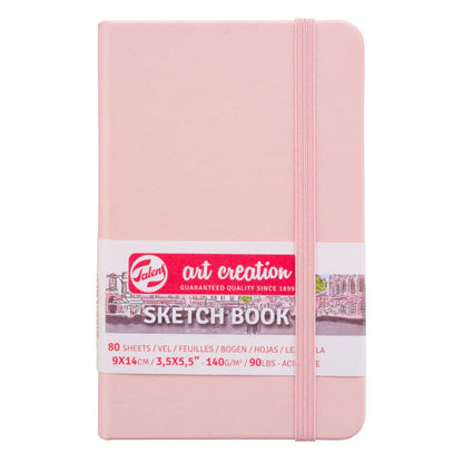 Talens Art Creation - Cuaderno de bocetos 80 hojas, 3.5 in x 5.5 in, Rosa pastel
