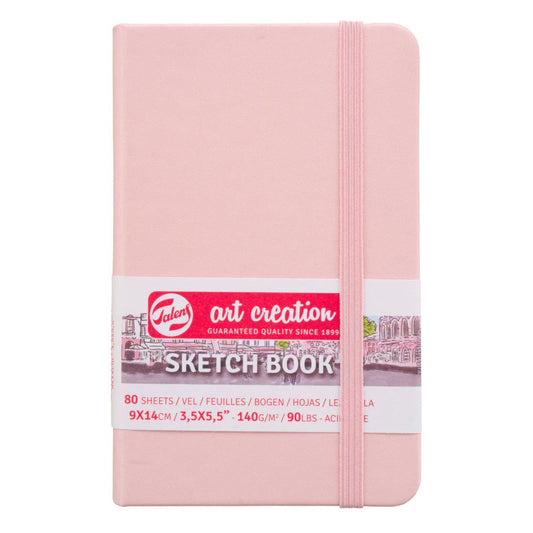 Talens Art Creation - Cuaderno de bocetos 80 hojas, 3.5 in x 5.5 in, Rosa pastel