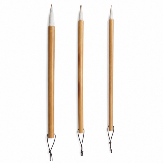 Juego de 3 pinceles de pintura de escritura tradicional, juego de pinceles de caligrafía china, pincel de dibujo de líneas de pájaro, pinceles de tinta de acuarela para principiantes, artistas