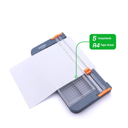 Pointer - CORTADORA DE PAPEL PORTÁTIL A4 NEGRA CON CAJA DE ALMACENAMIENTO, 1 PIEZA