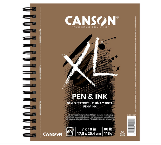 Canson Bolígrafo y tinta serie XL, blanco, 7x10
