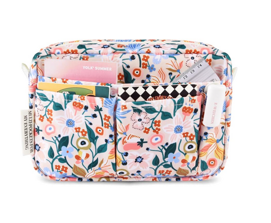 Organizador multifuncional para cartera, bolsa de viaje impermeable con cremallera, estuche de almacenamiento de suministros de diario para cuadernos, maquillaje, suministros de oficina..