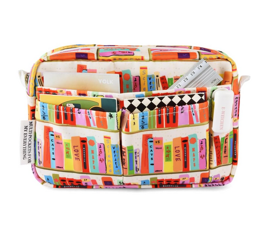 Organizador multifuncional para cartera, bolsa de viaje impermeable con cremallera, estuche de almacenamiento de suministros de diario para cuadernos, maquillaje, suministros de oficina.