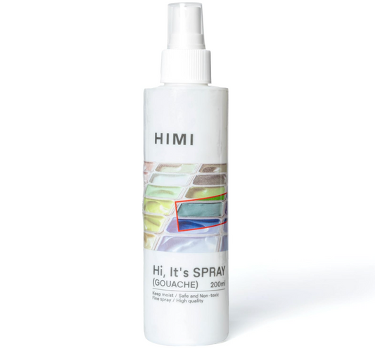 HIMI Gouache 6.8 fl oz (6.76 oz) Spray humectante adecuado para pigmentos gouache, suministros de arte para profesionales