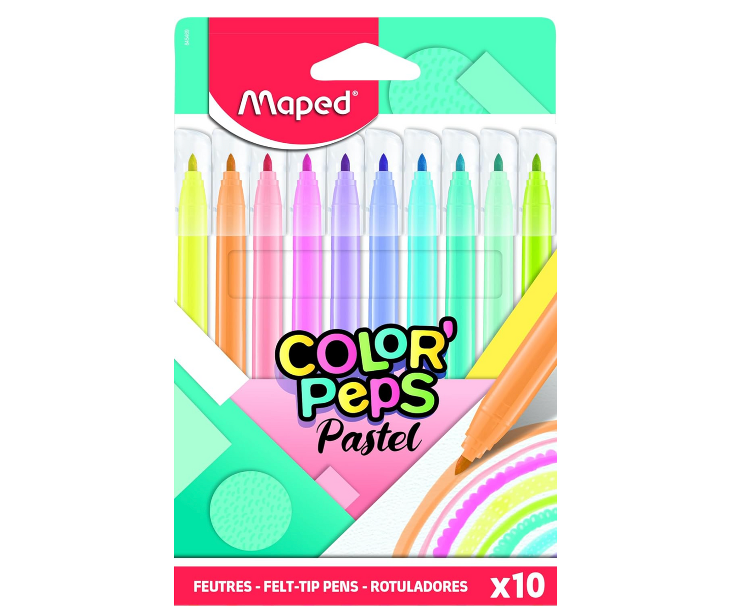 Maped 10 marcadores de punta de fieltro pastel