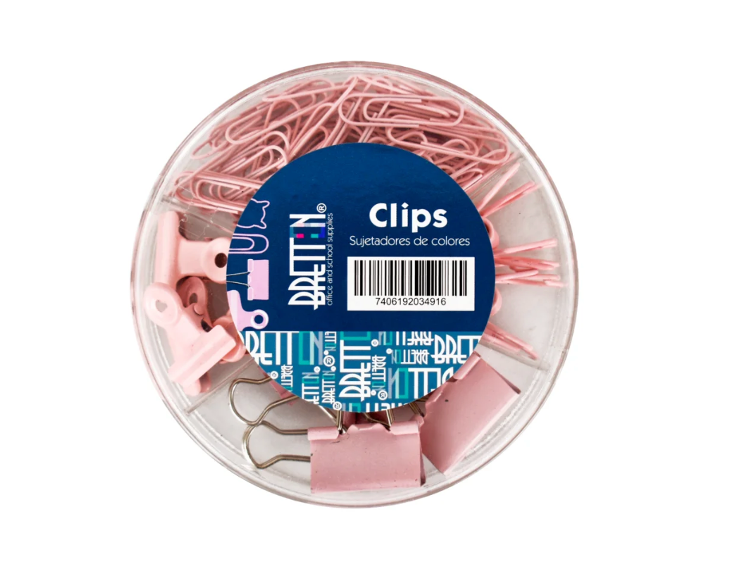 Set de clips de 84 piezas con 3 estilos diferentes - rosado