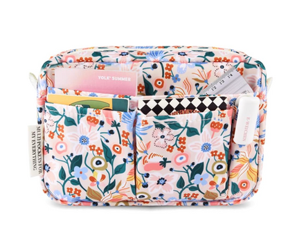 Organizador de cartera con múltiples bolsillos con cremallera, bolsa de maquillaje, artículos esenciales de viaje para mujeres, bolsa de papelería impermeable simple para lápices