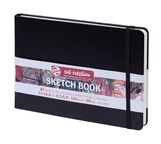 Talens Art Creation - Cuaderno de bocetos - color negro, 14,8 x 21 cm, 140 gramos