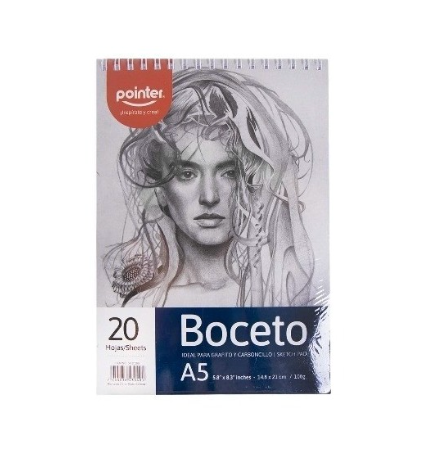 Pointer - Block Para Bocetos 20 hojas. A5 SP-20100